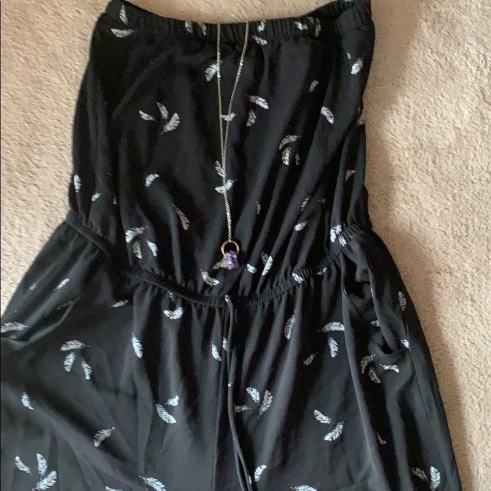 Strapless romper